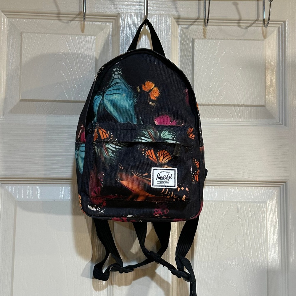 Herschel Supply Co Nova Mini Backpack Butterfly Print‎ Black Multi 12.5in